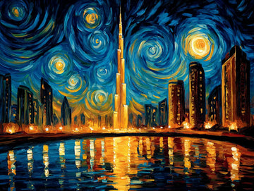 Burj Khalifa Galaxy – Diamond Painting Kit