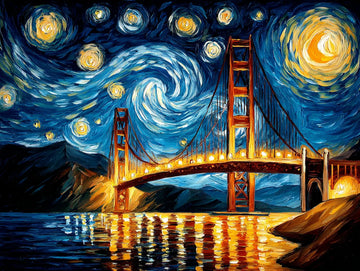 Golden Gate Nights – Diamond Painting Kit