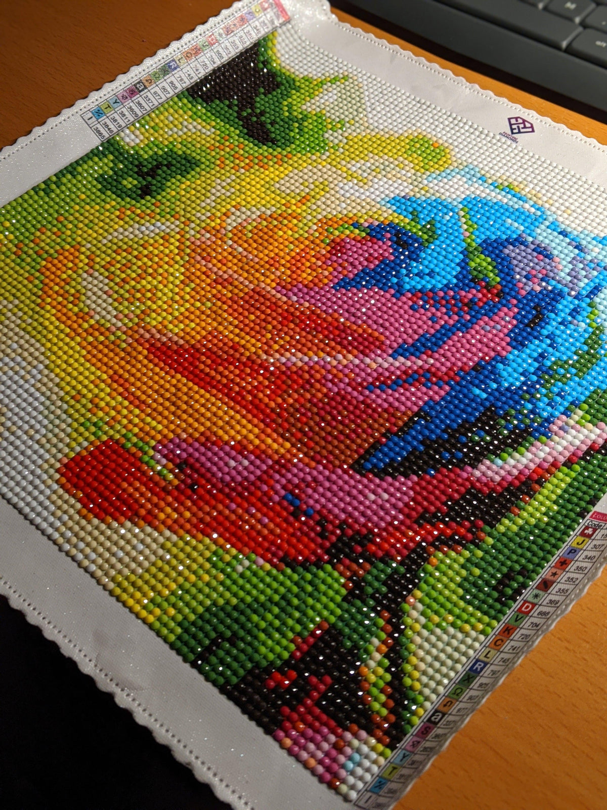 Rainbow Rose Diamond Painting