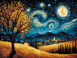 Adelaide Hills Under Starry Skies artwork shown as a completed diamond painting preview