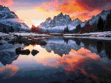 Alpine Reflection artwork shown as a completed diamond painting preview