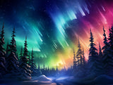 Multicoloured luminous bands across a star-speckled sky