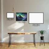Aurora Fortress diamond painting displayed in a room setting