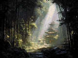Bamboo Echoes artwork shown as a completed diamond painting preview