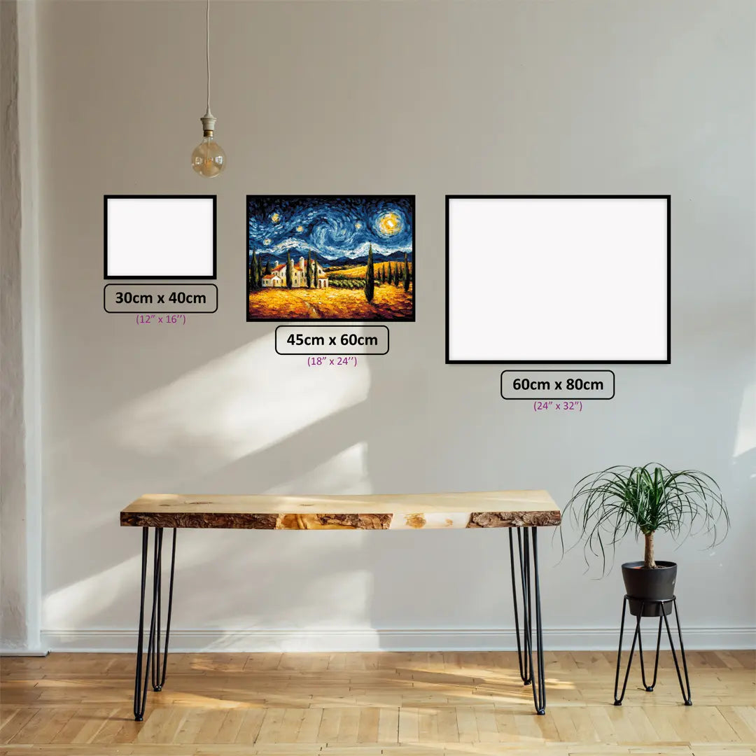 Barossa Valley Dreamscape diamond painting displayed in a room setting