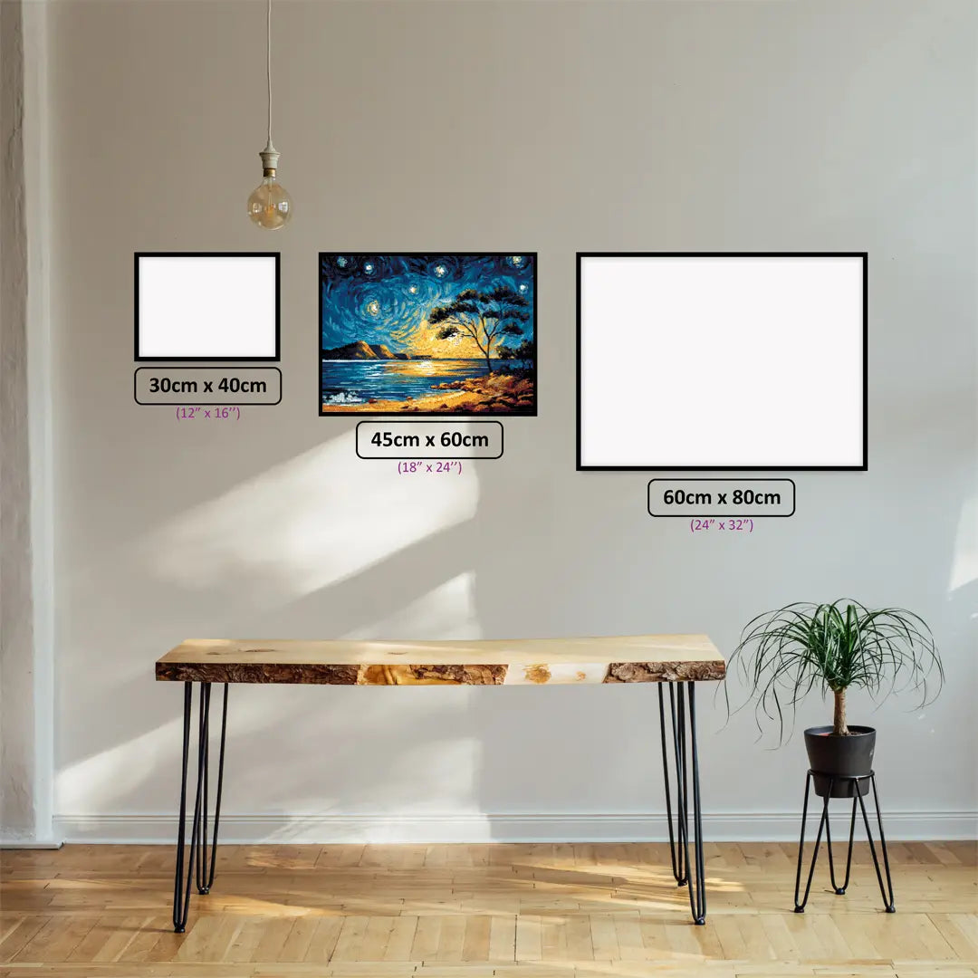 Cape York Twilight diamond painting displayed in a room setting