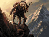 Capricorn's Mountain Ascent artwork shown as a completed diamond painting preview