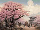 Cherry Blossom Festival artwork shown as a completed diamond painting preview