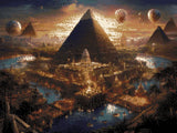 Egyptian Treasures artwork shown as a completed diamond painting preview