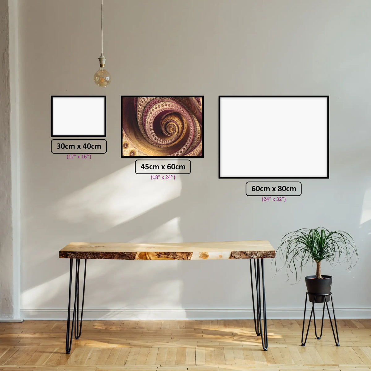 Fractal Symmetry diamond painting displayed in a room setting