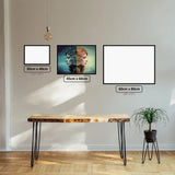 Gemini's Dual Nature diamond painting displayed in a room setting