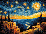 Grand Canyon at Dusk artwork shown as a completed diamond painting preview