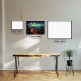 Great Wall in Starry Splendour diamond painting displayed in a room setting
