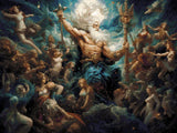 Greek Mythology Odyssey artwork shown as a completed diamond painting preview