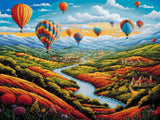 Hot Air Balloons artwork shown as a completed diamond painting preview