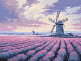 Lavender Breeze artwork shown as a completed diamond painting preview