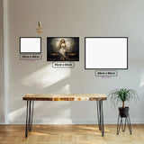 Libra's Balance of Beauty diamond painting displayed in a room setting