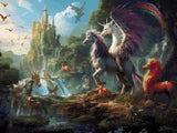 Magical Creatures artwork shown as a completed diamond painting preview