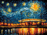 Melbourne Cricket Ground artwork shown as a completed diamond painting preview