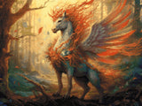Mythical Majesty artwork shown as a completed diamond painting preview