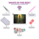 Native American Spirit diamond painting kit contents shown together
