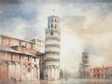 Pisa Pastels artwork shown as a completed diamond painting preview