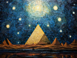 large central pyramid-shaped structure