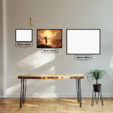 Sagittarius' Adventurous Spirit diamond painting displayed in a room setting