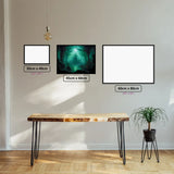 Scorpio's Mystical Depths diamond painting displayed in a room setting