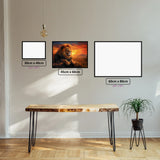 Serene Savannah diamond painting displayed in a room setting
