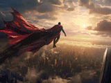 Superhero artwork shown as a completed diamond painting preview