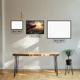 Superhero diamond painting displayed in a room setting