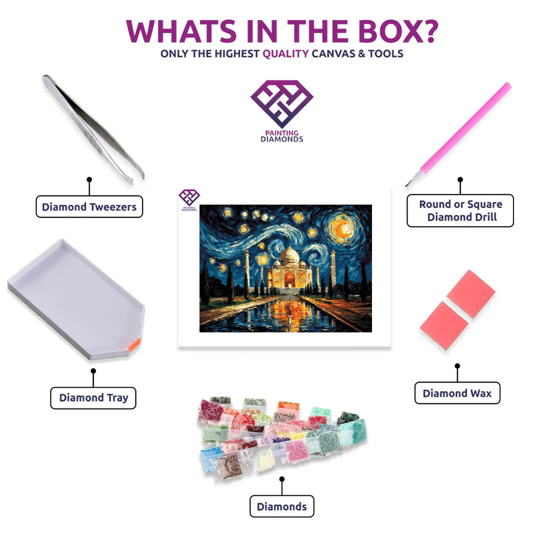 Taj Mahal Radiance – Diamond Painting Kit