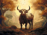 Taurus' Earthly Beauty artwork shown as a completed diamond painting preview