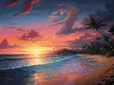 Tranquil Beachscape artwork shown as a completed diamond painting preview