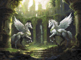 Unicorn Relics artwork shown as a completed diamond painting preview