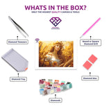 Virgo's Harvest Abundance diamond painting kit contents shown together
