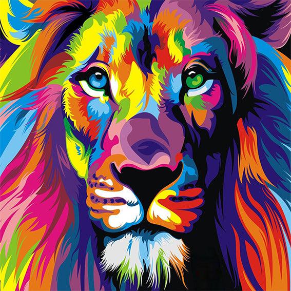 Colourful Lion - 5D Diamond Painting kit