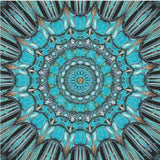 Aqua Kaleidoscope Dream artwork shown as a completed diamond painting preview