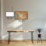 Autumn Love Canopy diamond painting displayed in a room setting