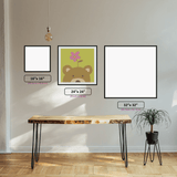 Bear - Beginner diamond painting displayed in a room setting
