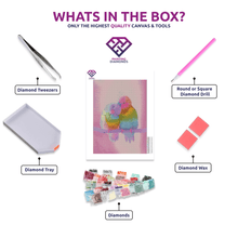 Rainbow Love Birds - 5D Diamond Painting Kit