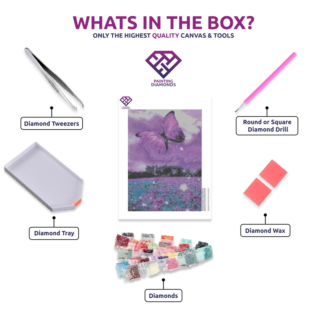 Colourful Butterfly #2 - 5D Diamond Painting Kit