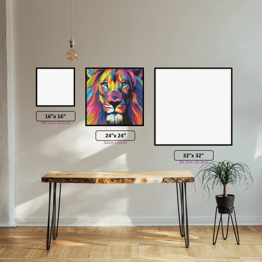 Colourful Lion - 5D Diamond Painting kit