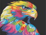 Colourful Eagle artwork shown as a completed diamond painting preview
