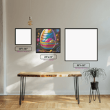 Colourful Easter Egg diamond painting displayed in a room setting