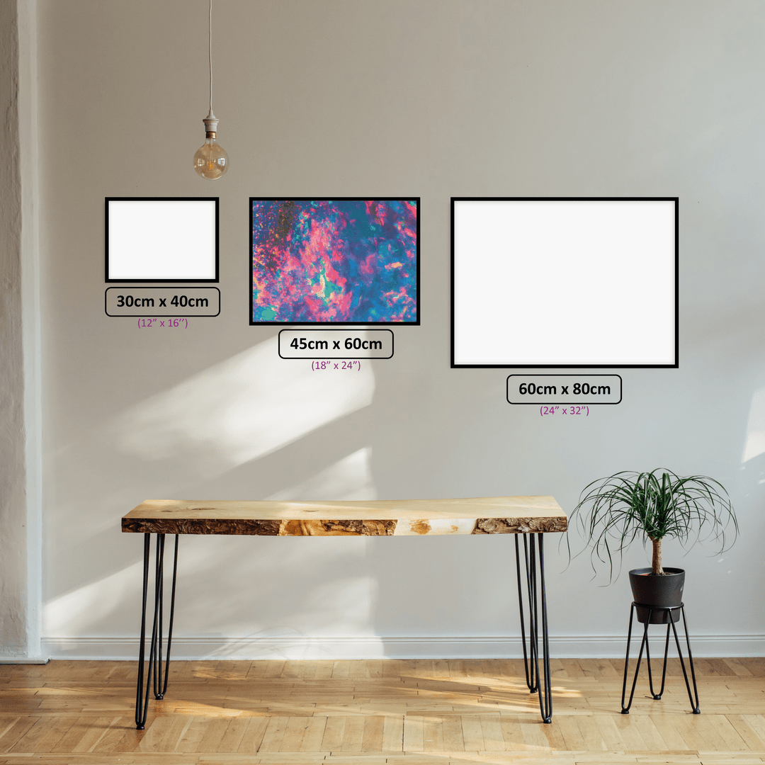 Coober Pedy Opal Radiance diamond painting displayed in a room setting