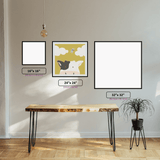 Cow - Beginner diamond painting displayed in a room setting