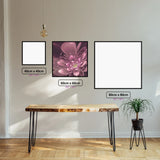 Futuristic Floral Fusion diamond painting displayed in a room setting