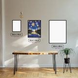 Galactic Lake Nightscape diamond painting displayed in a room setting